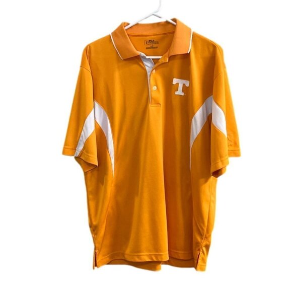 Men's PGA Tour University of Tennessee Orange and White Polo.  Size Large - Picture 1 of 6